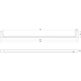Phoenix Gloss Single Towel Rail 800mm - Matte Black