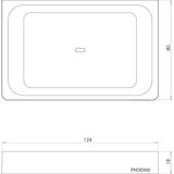 Phoenix Gloss Soap Dish - Brushed Carbon
