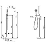 Greens Gisele Freestanding Bath Filler - Brushed Copper