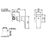 Greens Swept Shower Trim Set Only Pvd - Brushed Nickel **Need To Use Lf9514860 Mixer Body**