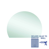 Hamilton D Shaped Polished Edge Thermogroup Mirror 1200x900mm - Glue to Wall and Demister