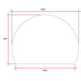Hamilton D Shaped Polished Edge Thermogroup Mirror 1200x900mm - Glue to Wall
