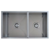 Uptown 250 1 & 3/4 Double Bowl Interchange Sink 775 X 450 X 250 - Radius Corner