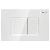 Fienza White Rectangular Buttons (R&T) Flush Plate