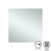 Jackson Square Polished Edge Thermogroup Mirror 750X750mm - Glue to Wall And Demister