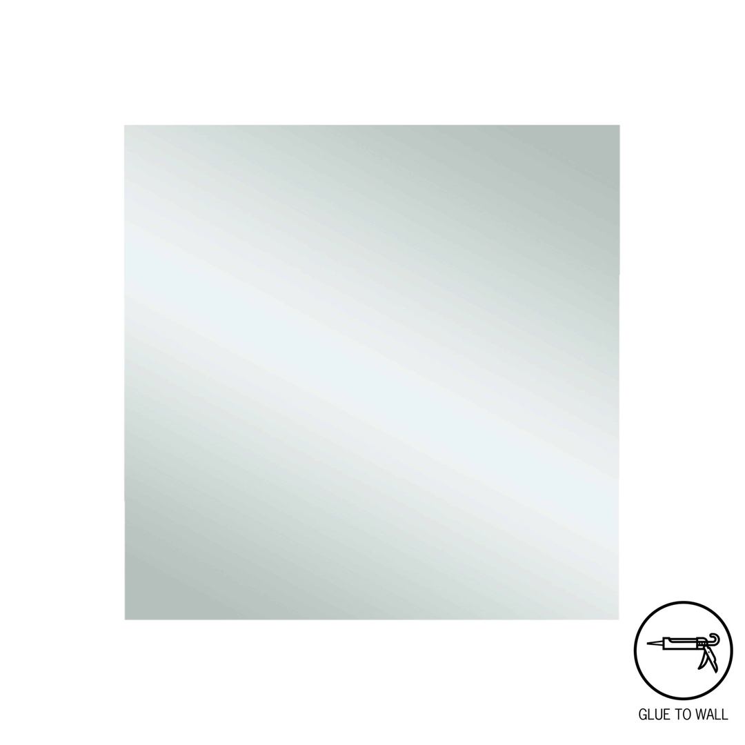 Thermogroup Jackson Square Polished Edge Mirror 750X750mm - Glue to Wall