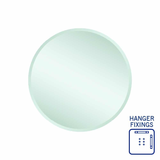 Kent 18mm Bevel Round Thermogroup Mirror 600mmØ - With Hangers