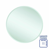 Kent 18mm Bevel Round Thermogroup Mirror 700mmØ - With Hangers
