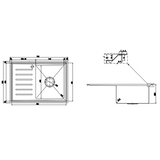 Kingston Single Bowl Interchange Sink With Drainer - 700 X 500 X 200