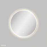 Reba Led Framed Round Mirror W/- Dimming Sensor & Demister 700mm Diameter Urban Brass