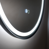 Reba Led Framed Round Mirror W/- Dimming Sensor & Demister 700mm Diameter Urban Brass