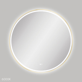 Fienza Reba Led Framed Round Mirror W/ Dimming Sensor & Demister Urban Brass - 900Mm Diameter