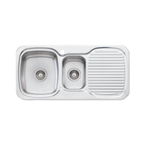 Lakeland 1 & 1/2 Bowl Topmount Oliveri Sink L/H Drainer 1Th