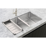 Meir Kitchen Sink Colander - Brushed Nickel