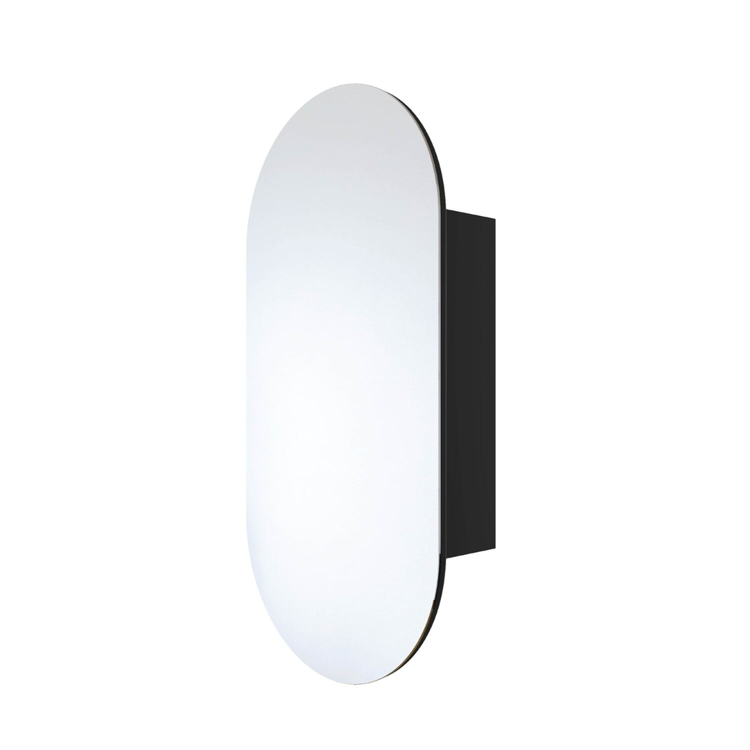 Thermogroup Lincoln Pill Mirror Cabinet 500mm X 1000mm X 150mm - Black