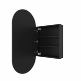 Thermogroup Lincoln Pill Mirror Cabinet 500mm X 1000mm X 150mm - Black
