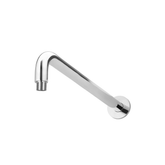 Meir Round Wall Shower Curved Arm 400Mm - Polished Chrome