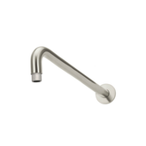 Meir Round Wall Shower Curved Arm 400Mm - Brushed Nickel