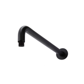Meir Round Wall Shower Curved Arm 400Mm - Matte Black