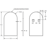 Modern Arch Remer Mirror 510 x 910 - Brushed Nickel