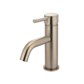 Meir Round Basin Mixer Curved - Champagne
