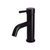 Meir Round Basin Mixer Curved - Matte Black