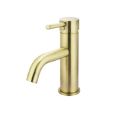 Meir Round Basin Mixer Curved - Tiger Bronze