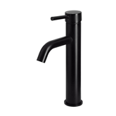 Meir Round Tall Curved Basin Mixer - Matte Black