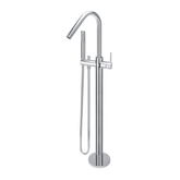 Meir Round Freestanding Bath Spout And Hand Shower - Polished Chrome