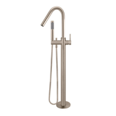 Meir Round Freestanding Bath Spout And Hand Shower - Champagne