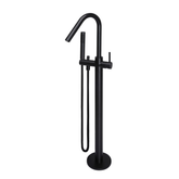 Meir Round Freestanding Bath Spout And Hand Shower - Matte Black