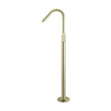 Meir Round Paddle Freestanding Bath Spout And Hand Shower - Tiger Bronze