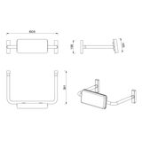 Meir Care Range Toilet Back Rest - Champagne Mcr-Rest-Ch