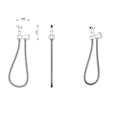 Meir Bidet Spray With Mixer - Champagne Mhb03N-Ch