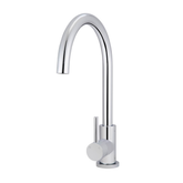 Meir Round Gooseneck Kitchen Mixer Tap - Polished Chrome