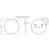 Modern Round Remer Mirror 810 x 810 - Matt White