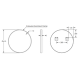 Modern Round Remer Mirror 610W X 610H X 40D - Matte Black