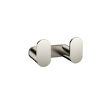 Meir Curvae Double Robe Hook - Brushed Nickel