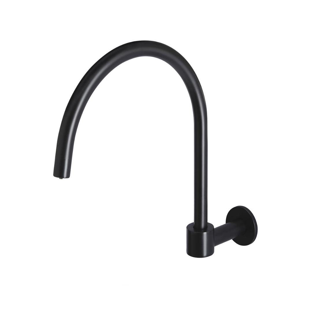 Meir Round High Rise Swivel Wall Spout - Matte Black