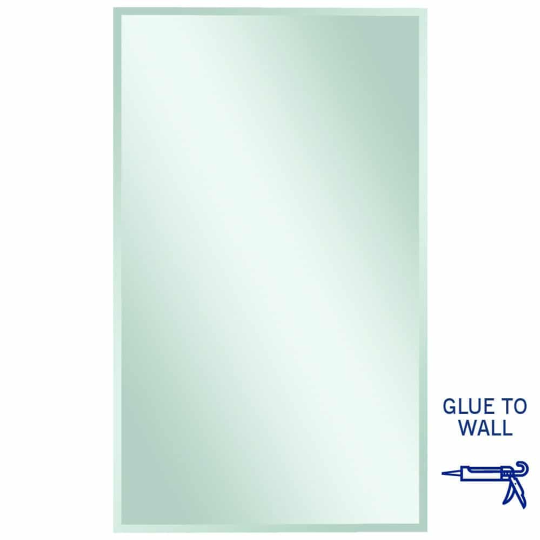 Thermogroup Montana Rectangle 25mm Bevel Edge Mirror 1500x900mm - Glue to Wall