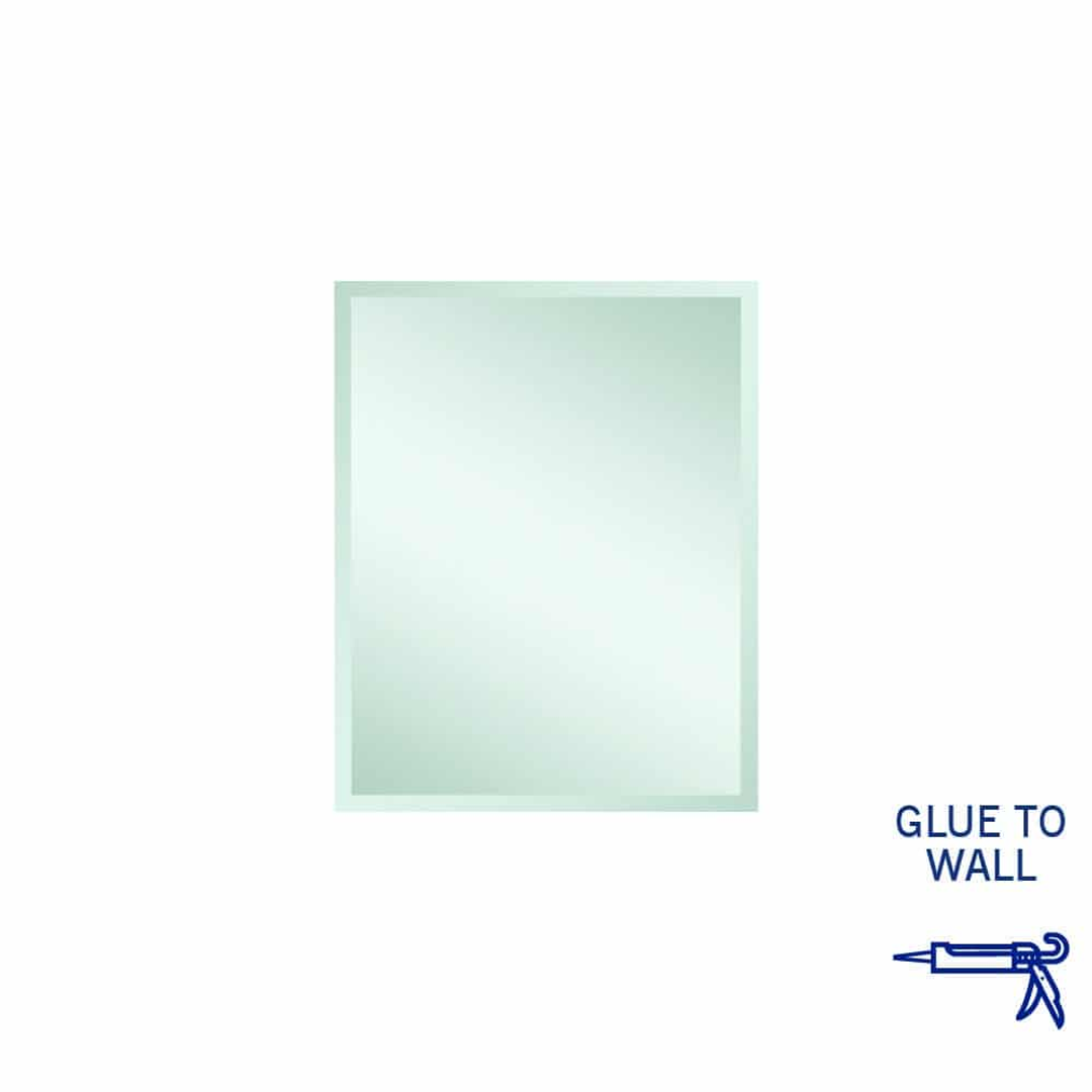 Thermogroup Montana Rectangle 25mm Bevel Edge Mirror 600x750mm - Glue to Wall