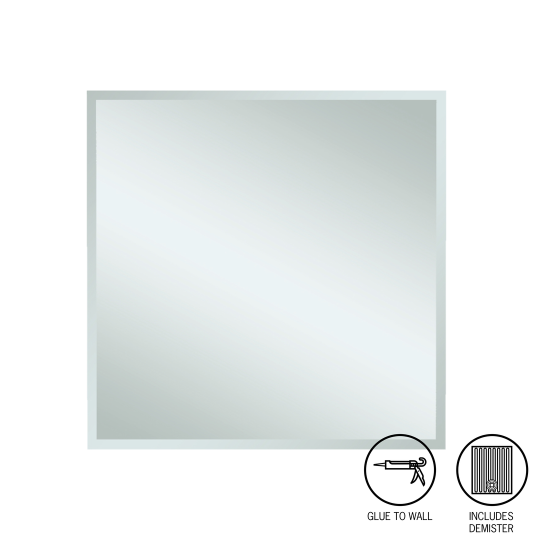 Thermogroup Montana Square 25mm Bevel Edge Mirror 600X750mm - Glue to Wall And Demister