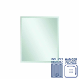 Montana Rectangle 25mm Bevel Edge Thermogroup Mirror 900x750mm - With Hangers and Demister