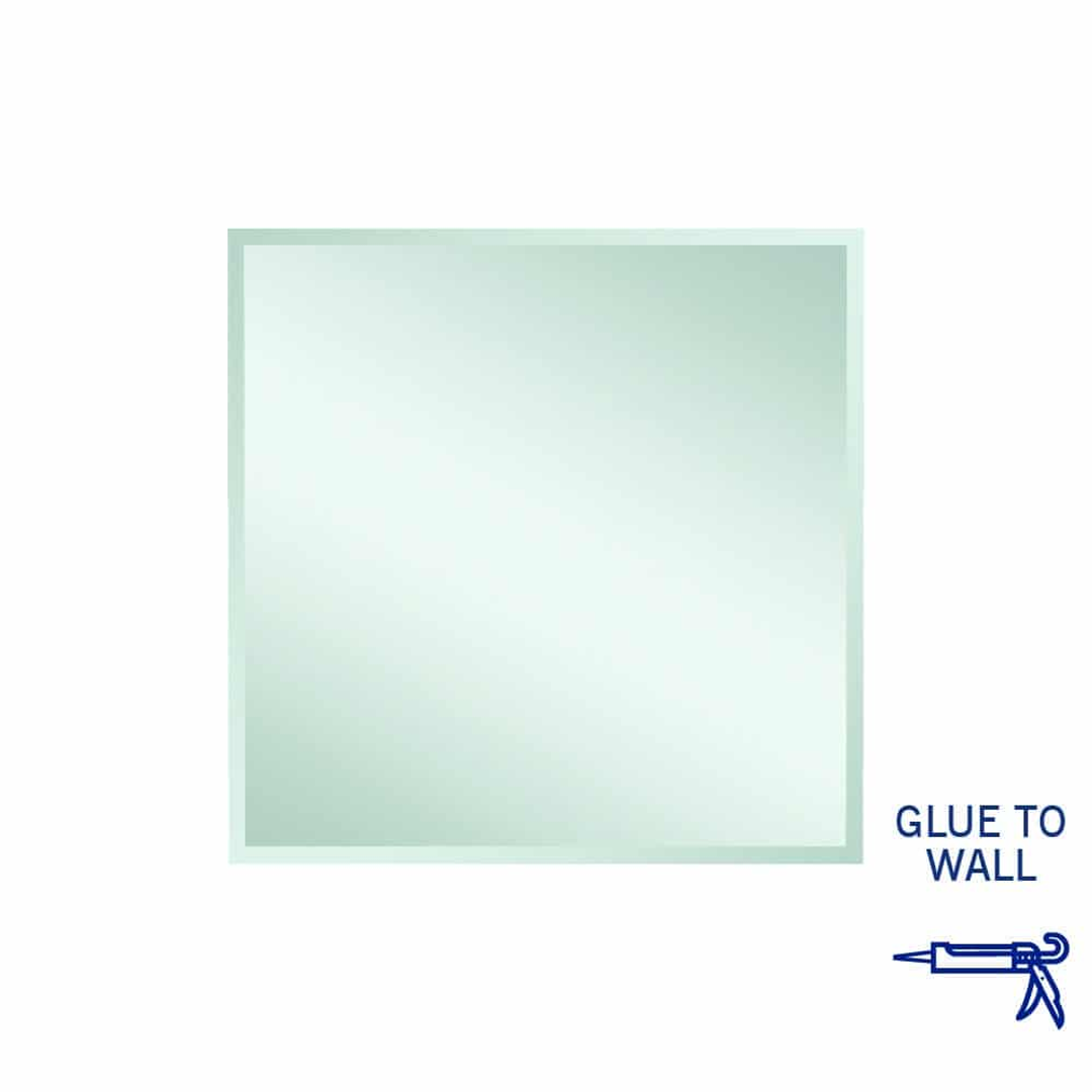 Thermogroup Montana Rectangle 25mm Bevel Edge Mirror 900x900mm - Glue to Wall
