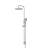 Meir Round Combination Shower Rail 200Mm Rose Three Function Hand Shower - Brushed Nickel