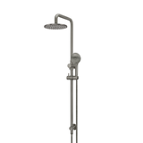 Meir Round Combination Shower Rail 200Mm Rose Three Function Hand Shower - Shadow