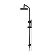 Meir Round Combination Shower Rail 200Mm Rose Single Function Hand Shower - Matte Black