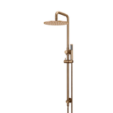 Meir Round Combination Shower Rail 300Mm Rose Single Function Hand Shower - Lustre Bronze