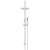 Meir 200Mm Round Overhead Shower Set Single Function Hand Shower - Polished Chrome