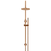 Meir 200Mm Round Overhead Shower Set Single Function Hand Shower - Lustre Bronze